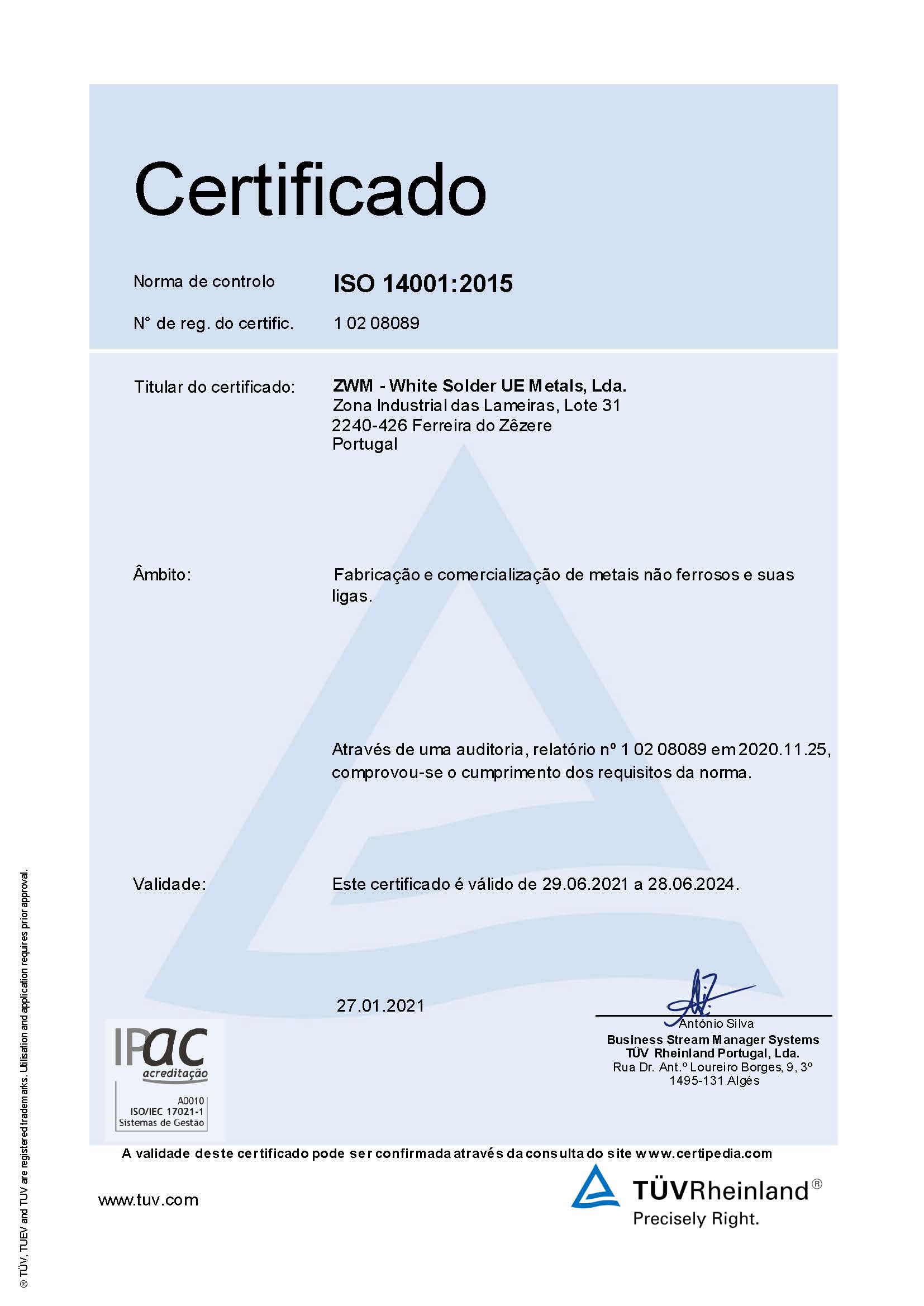 Certificado ISO14001_PT