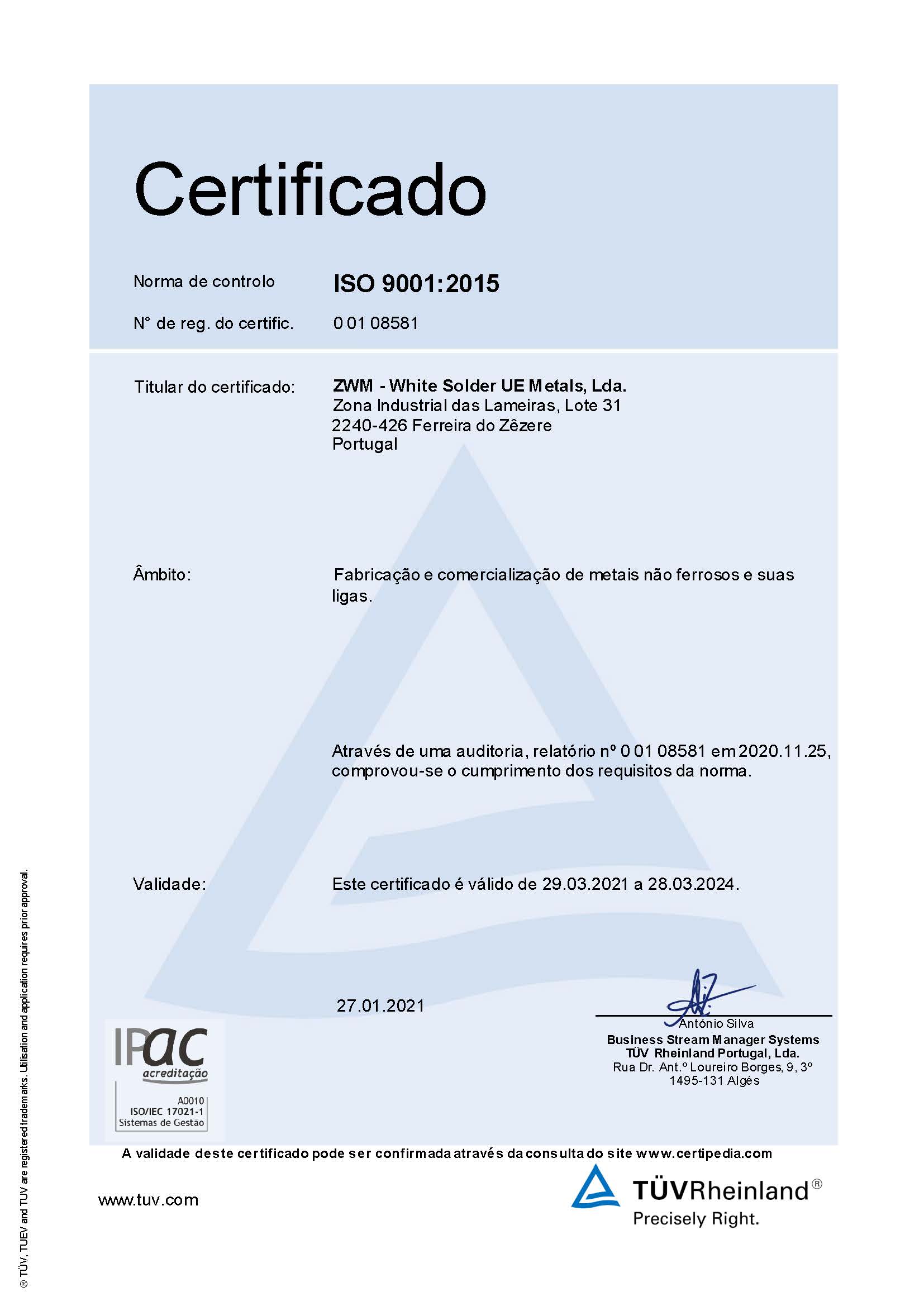 Certificado ISO9001_PT